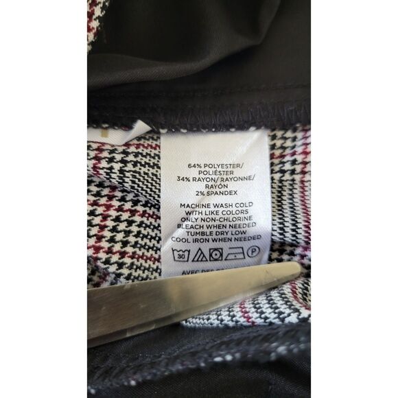 Loft Plaid Tapered Leg Ankle Trouser Pants - Picture 4 of 4